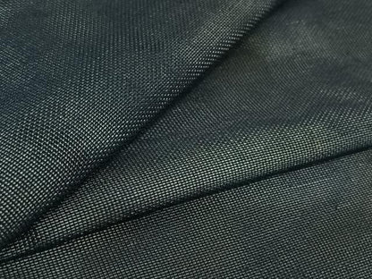 平和屋着物▽上質な色無地 無双 紗袷 紗×紗 留紺色 正絹 逸品 AABF3761jh