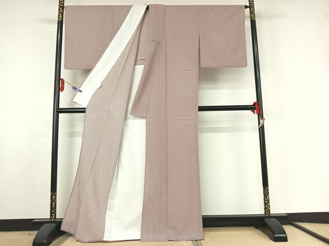 平和屋着物▽江戸小紋 単衣 鱗文様 洗える着物 AABF3765jh