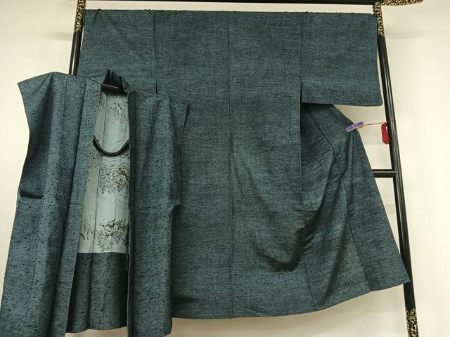 平和屋着物▽男性 紬 単衣 アンサンブル 霞文 正絹 逸品 AABF3766jh