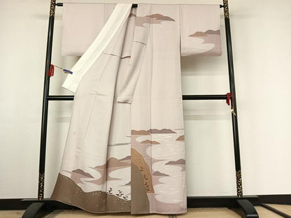 平和屋着物▽訪問着 単衣 作家物 風景文 正絹 逸品 AABF3777jh