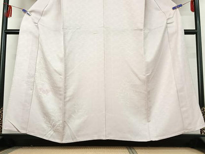 平和屋着物▽訪問着 単衣 刺繍 草花文 正絹 逸品 AABF3781jh
