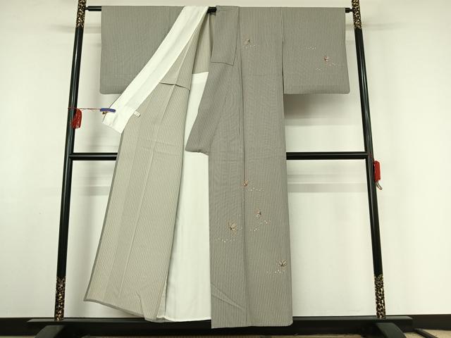 平和屋着物▽訪問着 単衣 舞蝶文 金彩 正絹 逸品 AABF3791jh