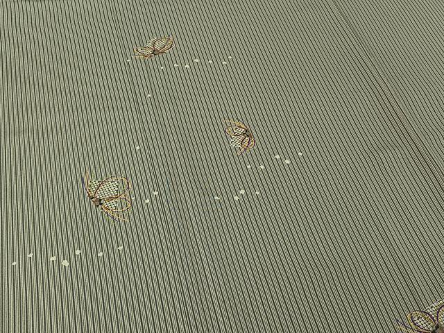 平和屋着物▽訪問着 単衣 舞蝶文 金彩 正絹 逸品 AABF3791jh