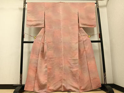 平和屋着物■上質な小紋 雲重ね吉祥草花地紋 暈し染め 正絹 逸品 未使用 AABF3850ph