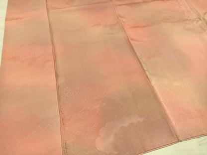 平和屋着物■上質な小紋 雲重ね吉祥草花地紋 暈し染め 正絹 逸品 未使用 AABF3850ph