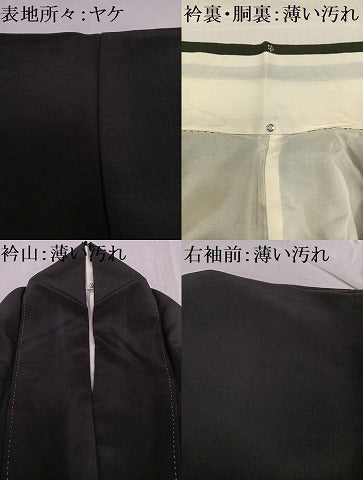 平和屋着物■豪華黒留袖　駒刺繍　尾長鳥　草花　金銀彩　正絹　逸品　AABF3884ph