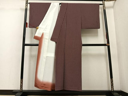 平和屋着物■上質な小紋 間道 正絹 逸品 AABF3896ph