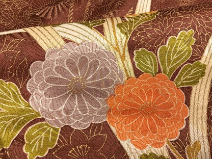 平和屋着物■訪問着 草花 金彩 金通し地 正絹 逸品 AABF3907ph