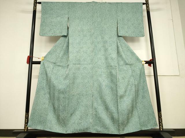 平和屋着物●名門 藤娘きぬたや・杢目絞り 小紋 正絹 逸品 AABF3922ck