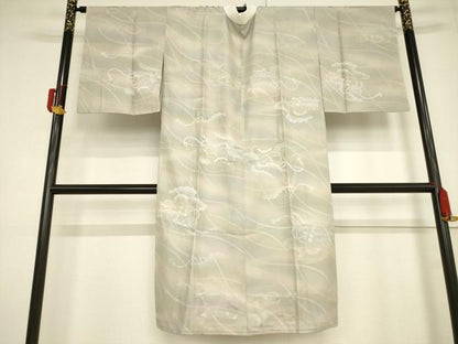 平和屋着物●長襦袢　袷　貝桶花地紋　暈し染め　正絹　逸品　未使用　AABF3924ck