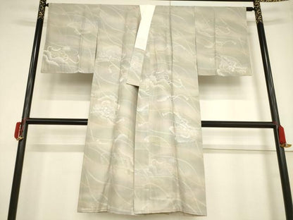 平和屋着物●長襦袢　袷　貝桶花地紋　暈し染め　正絹　逸品　未使用　AABF3924ck