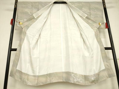 平和屋着物●長襦袢　袷　貝桶花地紋　暈し染め　正絹　逸品　未使用　AABF3924ck