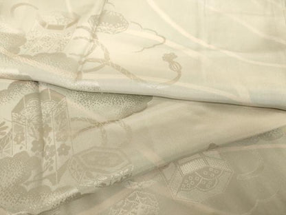 平和屋着物●長襦袢　袷　貝桶花地紋　暈し染め　正絹　逸品　未使用　AABF3924ck