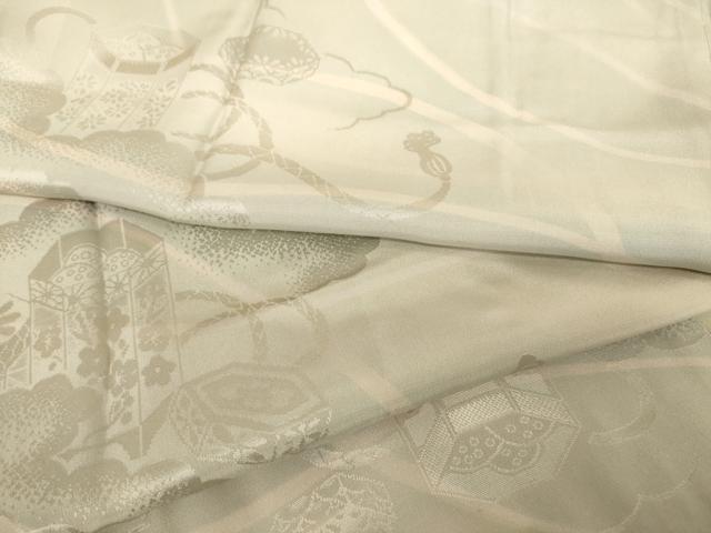 平和屋着物●長襦袢　袷　貝桶花地紋　暈し染め　正絹　逸品　未使用　AABF3924ck