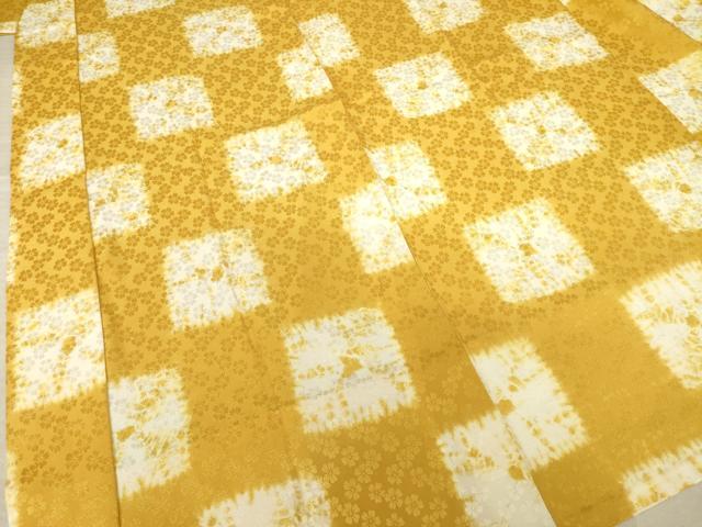 平和屋着物●長襦袢 無双仕立て 絞り 市松花文 やまと誂製 正絹 逸品 AABF3925ck