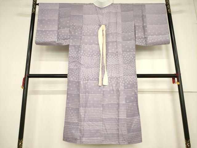 平和屋着物●長襦袢 無双仕立て 舞桜地紋 正絹 逸品 AABF3926ck