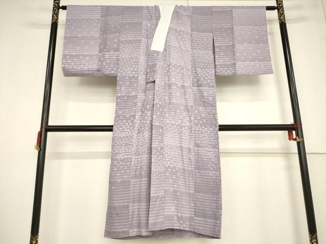 平和屋着物●長襦袢 無双仕立て 舞桜地紋 正絹 逸品 AABF3926ck