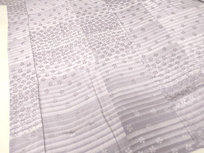 平和屋着物●長襦袢 無双仕立て 舞桜地紋 正絹 逸品 AABF3926ck