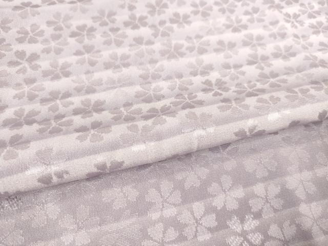 平和屋着物●長襦袢 無双仕立て 舞桜地紋 正絹 逸品 AABF3926ck