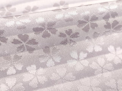 平和屋着物●長襦袢 無双仕立て 舞桜地紋 正絹 逸品 AABF3926ck