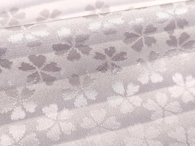 平和屋着物●長襦袢 無双仕立て 舞桜地紋 正絹 逸品 AABF3926ck