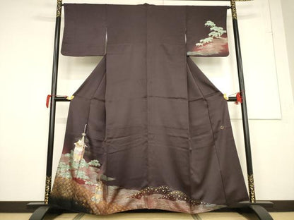 平和屋着物●TOKI志すい キモノモードオリジナルブランド 訪問着 山車 金彩 正絹 逸品 AABF3927ck