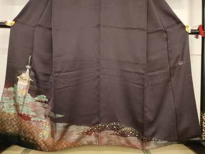 平和屋着物●TOKI志すい キモノモードオリジナルブランド 訪問着 山車 金彩 正絹 逸品 AABF3927ck