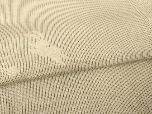 平和屋着物●本塩沢 訪問着 うさぎ 兎 正絹 逸品 AABF3928ck