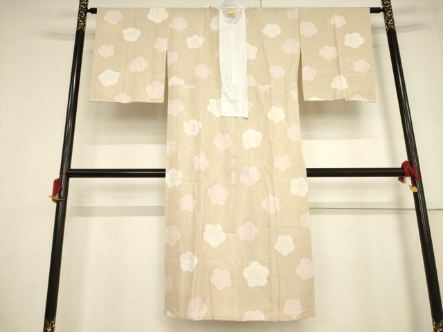 平和屋着物●長襦袢 無双仕立て 舞梅文 正絹 逸品 AABF3929ck