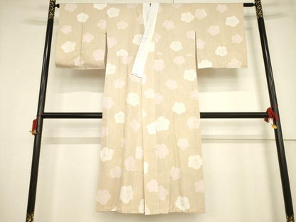 平和屋着物●長襦袢 無双仕立て 舞梅文 正絹 逸品 AABF3929ck