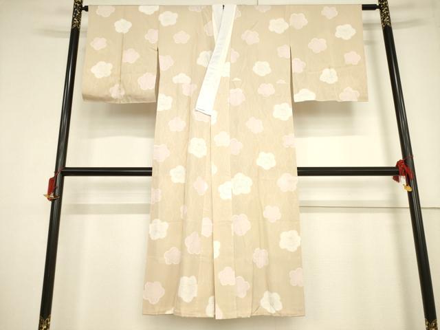 平和屋着物●長襦袢 無双仕立て 舞梅文 正絹 逸品 AABF3929ck