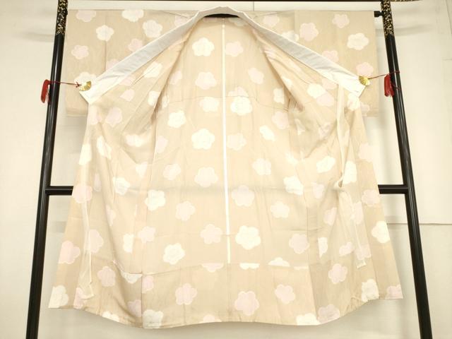 平和屋着物●長襦袢 無双仕立て 舞梅文 正絹 逸品 AABF3929ck