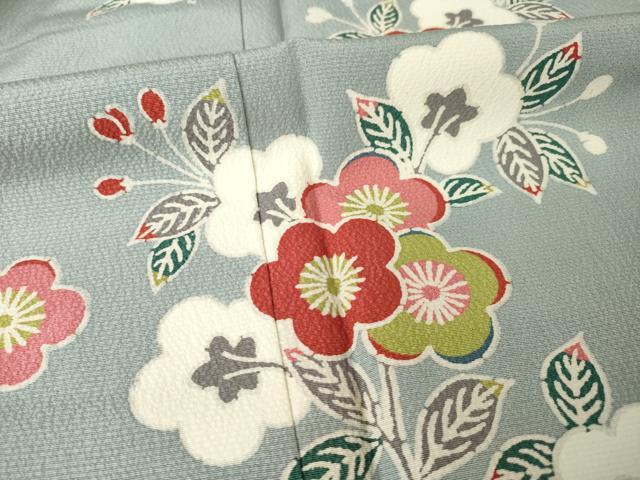 平和屋着物●訪問着 型染め 舞花文 正絹 逸品 AABF3931ck