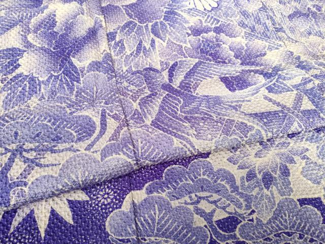 平和屋着物●豪華振袖　総絞り　花鳥文　正絹　逸品　AABF3935ck