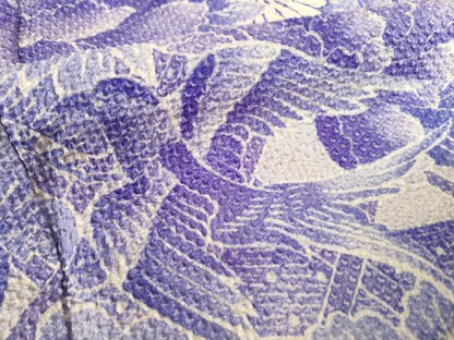 平和屋着物●豪華振袖　総絞り　花鳥文　正絹　逸品　AABF3935ck