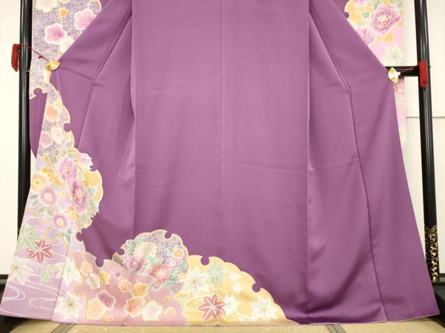 平和屋着物●豪華振袖 雪輪重ね花文 金彩 正絹 逸品 AABF3936ck