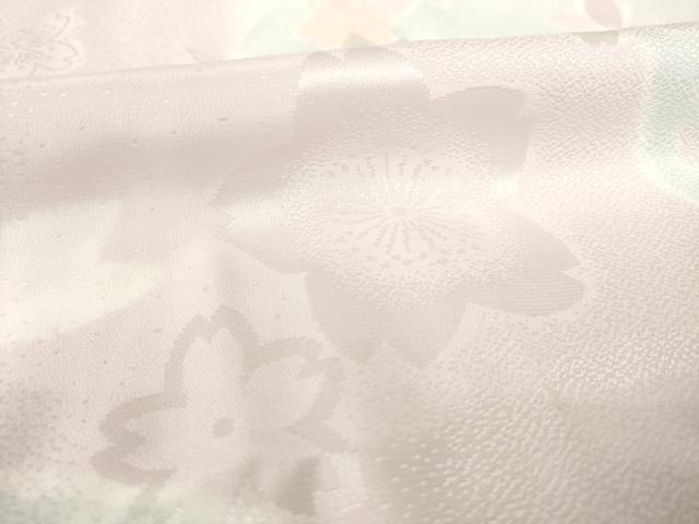 平和屋着物●振袖用長襦袢　無双仕立て　舞花文　半衿刺繍　正絹　逸品　AABF3937ck