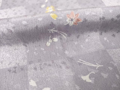 平和屋着物●長襦袢　無双仕立て　市松花間道　正絹　逸品　AABF3938ck
