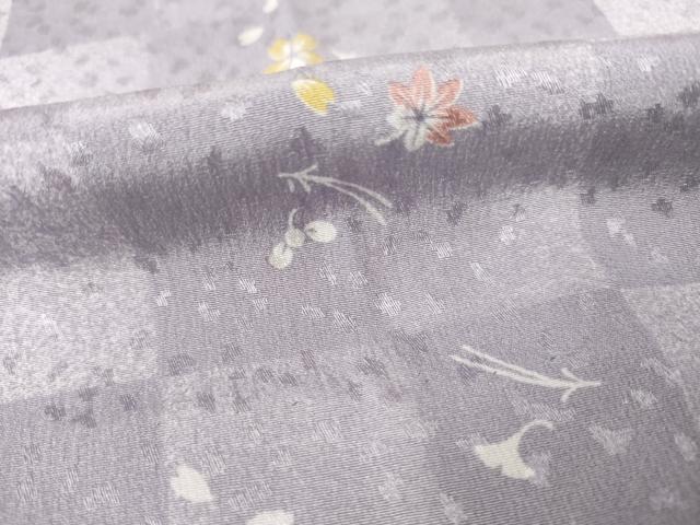 平和屋着物●長襦袢　無双仕立て　市松花間道　正絹　逸品　AABF3938ck