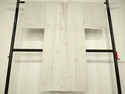 平和屋着物●長襦袢 袷 舞花文 正絹 逸品 AABF3939ck