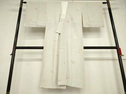 平和屋着物●長襦袢 袷 舞花文 正絹 逸品 AABF3939ck