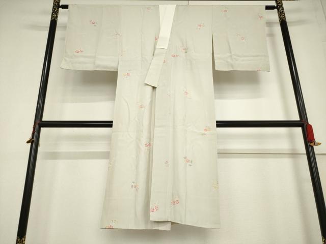 平和屋着物●長襦袢 袷 舞花文 正絹 逸品 AABF3939ck