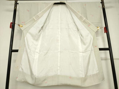 平和屋着物●長襦袢 袷 舞花文 正絹 逸品 AABF3939ck