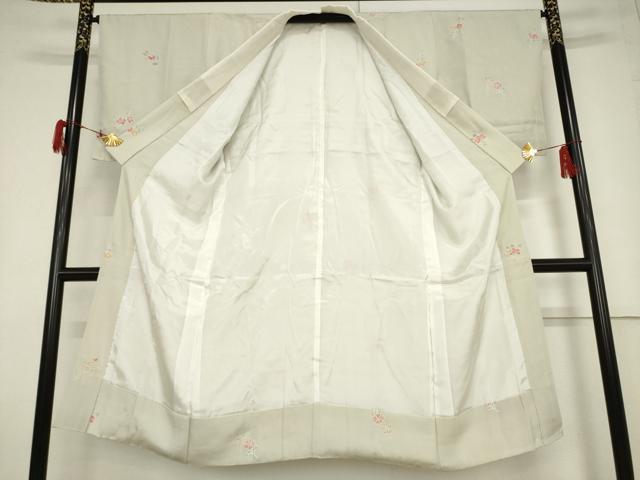平和屋着物●長襦袢 袷 舞花文 正絹 逸品 AABF3939ck