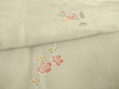 平和屋着物●長襦袢 袷 舞花文 正絹 逸品 AABF3939ck