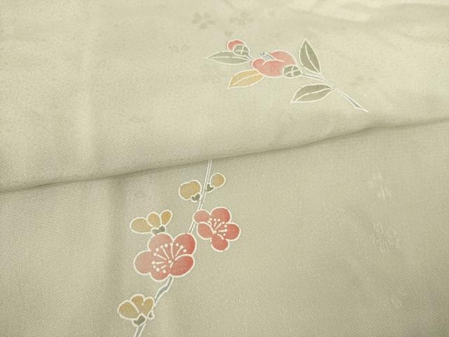 平和屋着物●長襦袢 袷 舞花文 正絹 逸品 AABF3939ck