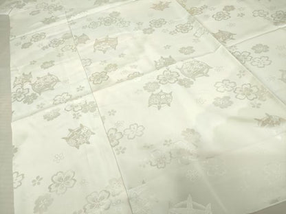 平和屋着物●長襦袢　袷　糸巻花地紋　暈し染め　正絹　逸品　AABF3948ck