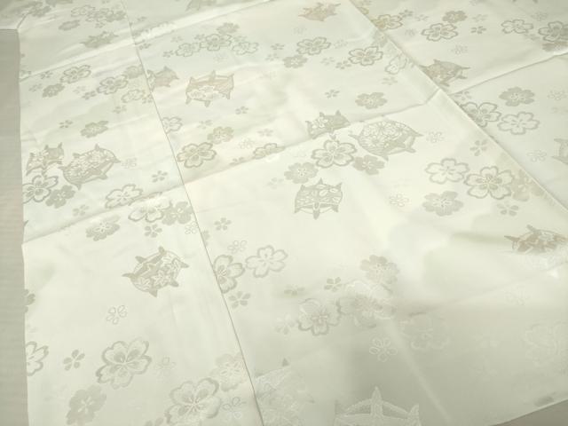 平和屋着物●長襦袢　袷　糸巻花地紋　暈し染め　正絹　逸品　AABF3948ck