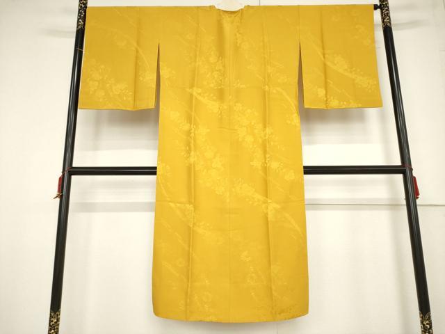 平和屋着物●長襦袢 無双仕立て 辻が花地紋 山吹色 やまと誂製 正絹 逸品 AABF3949ck