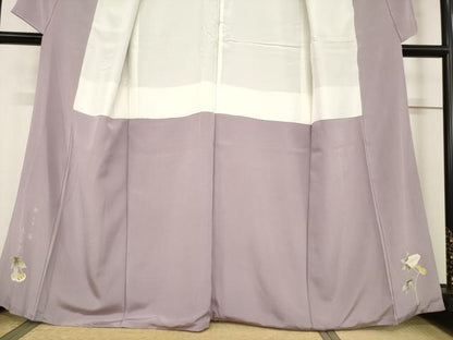 平和屋着物●本加賀友禅作家　松井眞夫　訪問着　枝花文　正絹　逸品　AABF3953ck
